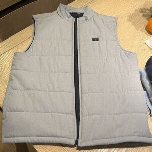 Travis Mathew Light Gray Quilted Vest